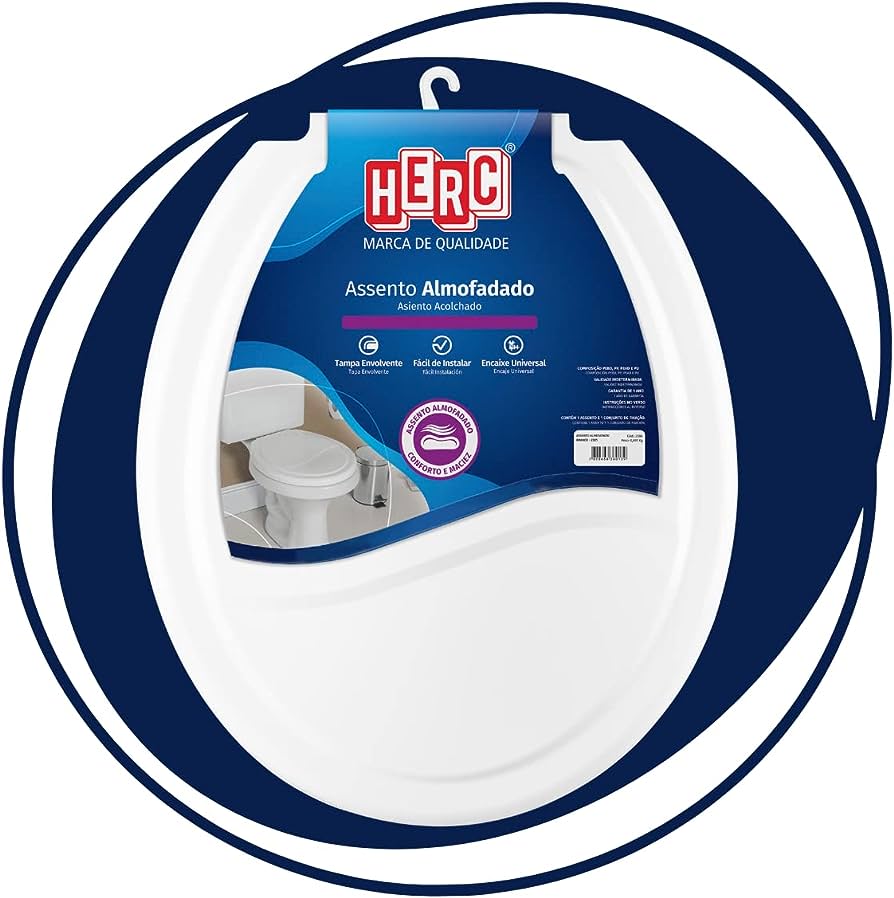 Assento Sanitário Almofadado branco (Herc)