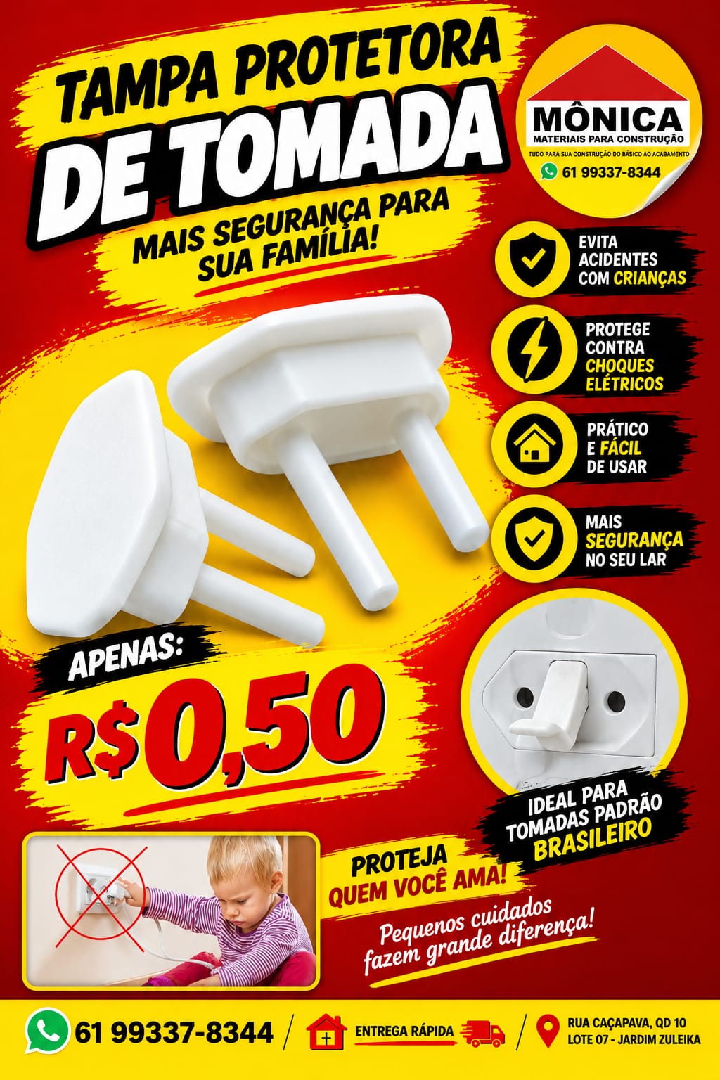 Tampa protetora de tomada